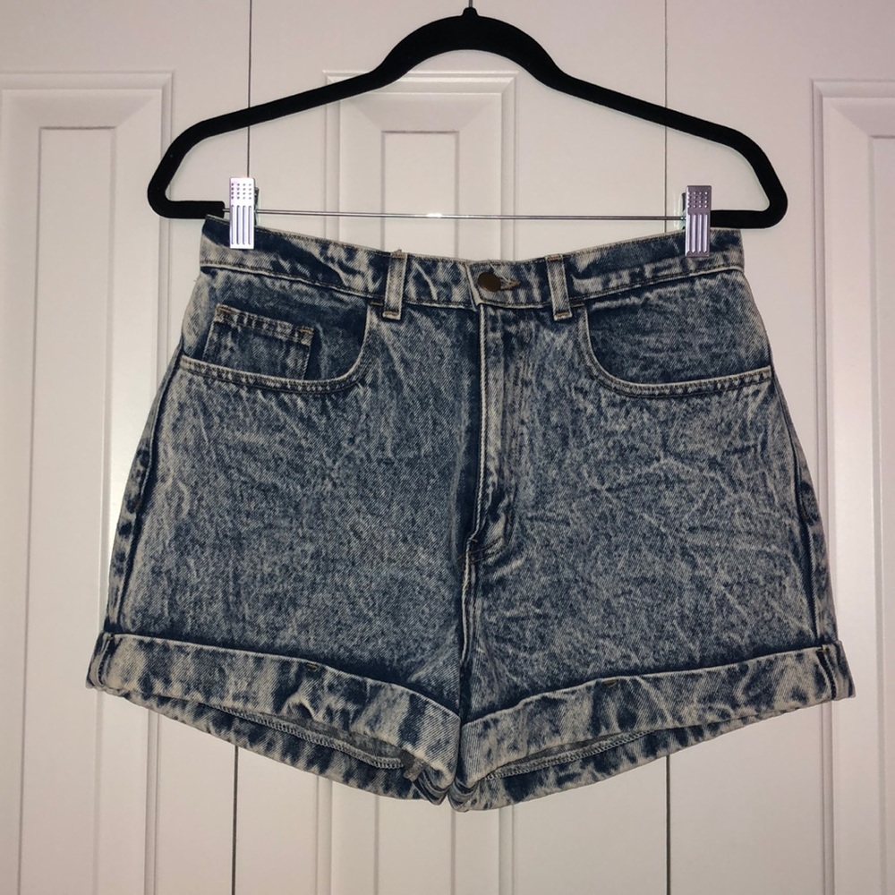 American Apparel highwaisted jeans shorts, size 30